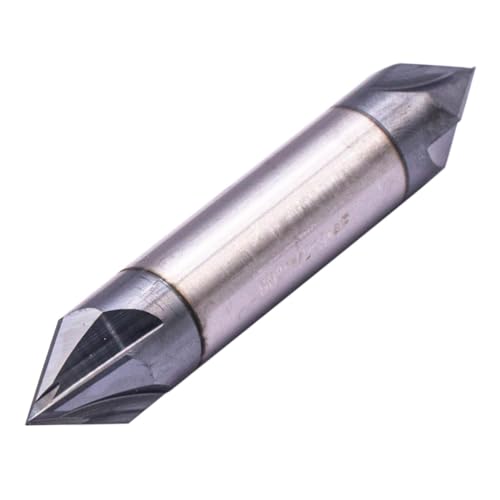 SEFHLI 1/2-inch 4-flute 60° double-end solid carbide chamfer end mill with AlTiN coating