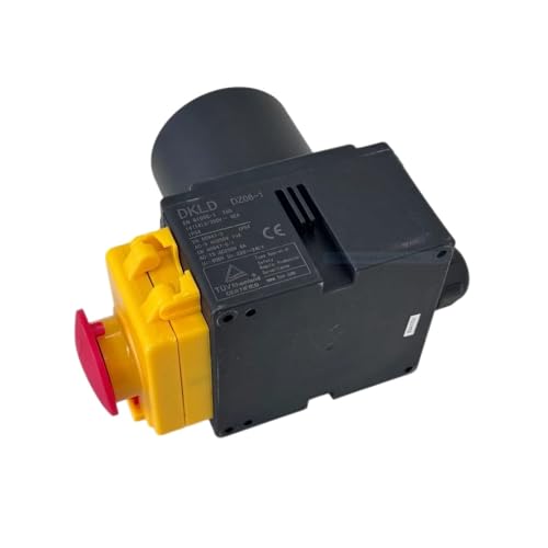 Trade-Shop Switch/Plug Combination/Motor Starter/On/Off Switch with Phase Inverter DZ08-1 230 V for Single-Phase Machines/Includes Emergency Stop Flap