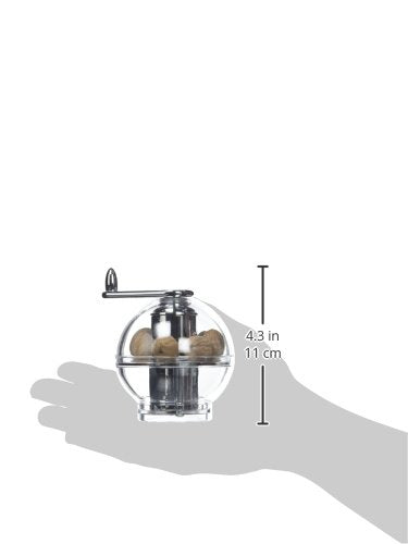 PEUGEOT - Tidore 11 cm Nutmeg Grinder - with Storage Compartment - Acrylic - Made in France - Transparent Colour