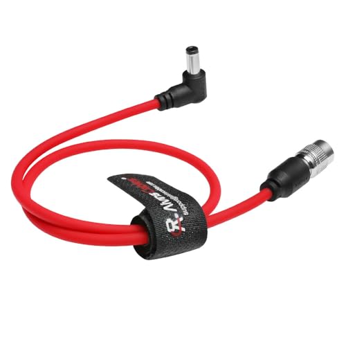 Alvin's Cables Ultra Soft DC to Hirose 4 Pin Power Cable for Sound Devices 633| 644| 688, Zoom F4|F8, ZAXCOM 45cm|17.7inches 45cm ultra soft straight 4 pin