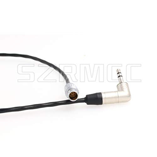 SZRMCC Tentacle Sync Zaxcom 3.5mm to 0B 5 Pin Timecode Cable for ARRI Alexa Mini/XT Camera Sound Devices 664 633 Straight 5pin Black