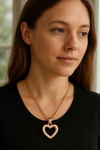 Heart Pendant Necklace For Ashes Stainless Steel Hair Locket Keepsake Memory Glass Urn Cremation Vial Necklaces Black
