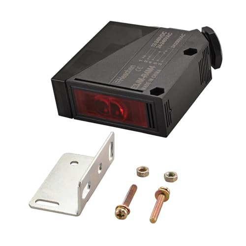 Heschen Photoelectric Switch E3JM-R4M4 DC12-240V 3A 250VAC 30VDC 24-240VAC Diffuser Type Detection Distance 4 m