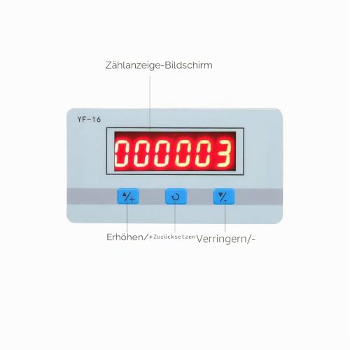 Mini LED Digital Counter Module DC/AC5V~24V Electronic Totalizer with NPN and PNP Signal Interface 1~999999 Times Counting Range