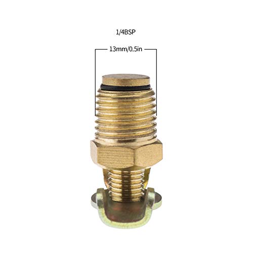 2Pcs Drain Cock for Hotdog Air Compressor Exhaust Bleed Rotating Control BSP Thread -Brass (1/4 BSP)