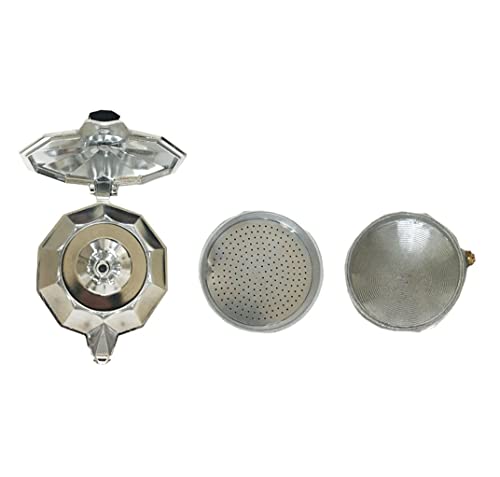 Aluminum Espresso Stovetop Coffee Maker Silver 1 Cup Moka Pot Cuban Coffee Maker (Brandello Express)