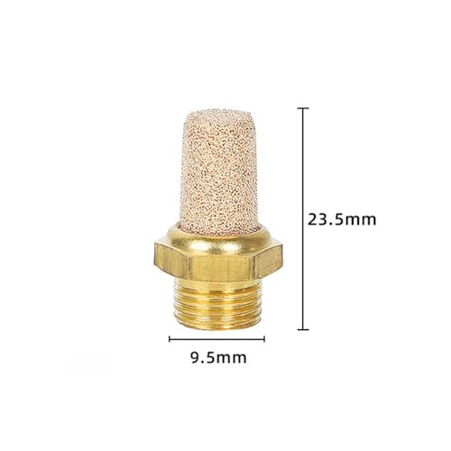 Copper Air Valve Muffler 1/8" BSP Male Thread Pneumatic Exhaust Muffler Pneumatic Muffler Flow Control