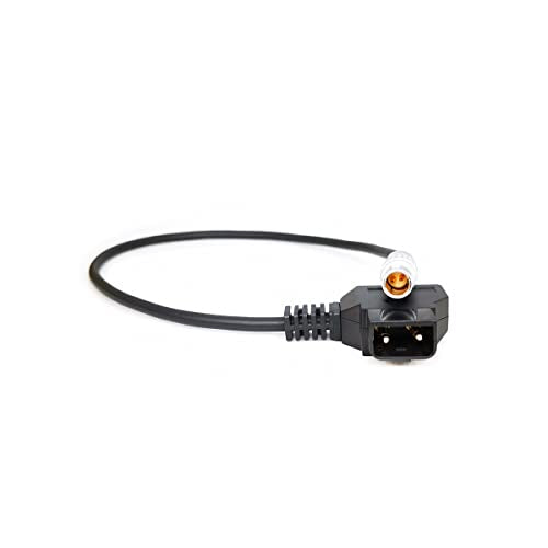 D-tap to 0B 2-Pin Male Flexible Power Cable for Teradek SmallHD ARRI RED Form Gold Mount/V-Mount Dtap 7.8 INCH / 20CM Straight