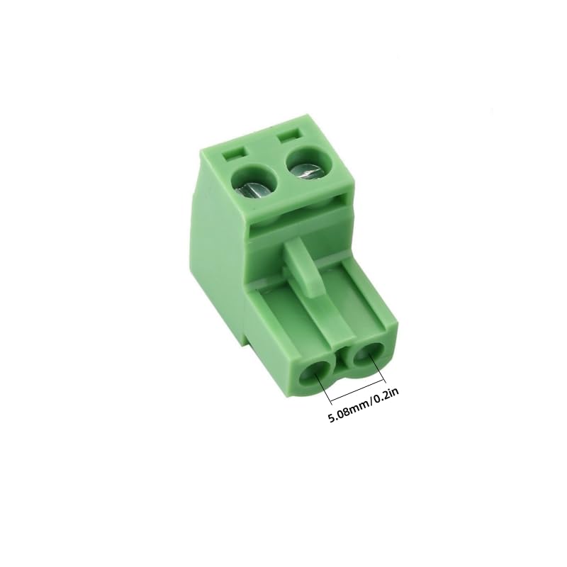 [Australia - AusPower] - Luo Qiufa 12Pcs KF2EDG 5.08mm spacing 2-pin pluggable Terminal Block Connector Socket 