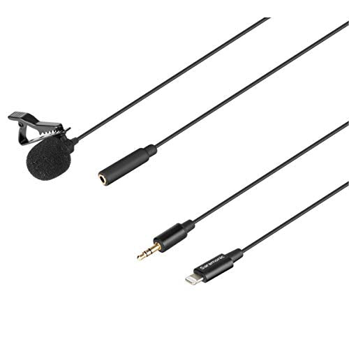 Saramonic LavMicro U1A Lavalier Lapel Microphone with Lightning for iPhone, or iPad with a Built-in 6.6-Foot (2m) Cable for Vlogging, Interviews, YouTube, TikTok, Live Streaming Lightning - 6.6'