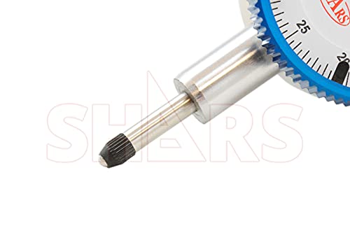 [Australia - AusPower] - Shars 0.25" High Precision Dial Indicator, .0005" Graduation, AGD1 Travel Lug Back 303-3101A P] White .25" x .0005" 303-3101A 