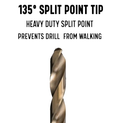 Drill America #11 cobalt heavy duty jobber drill bits, D/ACO Series, pack of 12