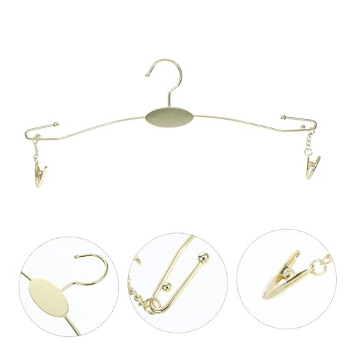 10pcs Metal Hangers with Clips Closet Organizer for Underwear and Lingerie Display Space-Saving Design for Pants Shorts and Accessories Smooth Edges for Trace Use