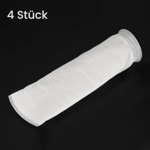 PATIKIL 4 Inch Ring Filter Socks 5 Micron Pack of 4 Mesh Bag Swimming Pool White | skimmer