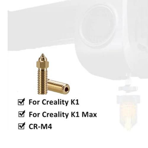 KOYOFEI 12PCS Brass Nozzles for K1 Max, 3D Printer Parts 6PCS 0.4mm, 3PCS 0.6mm, 0.8mm High Speed Brass Nozzle for Creality K1, Ender 3 V3 KE, CR-10 SE K1 Brass Multi-Size