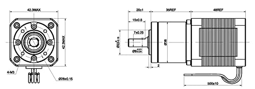 STEPPERONLINE Nema17 Gear Stepper Motor 1.68A 19:1 Planetary Gear