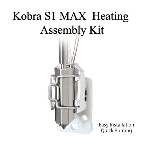 HzdaDeve Heating Assembly Kit for Kobra S1 Max Combo Ceramic Zirconia Heat Insulation Block Heating Component with Heater Cartridge and Thermistor Sensor Heat-Insulating Base Clip for Anycubic Printer 1PK