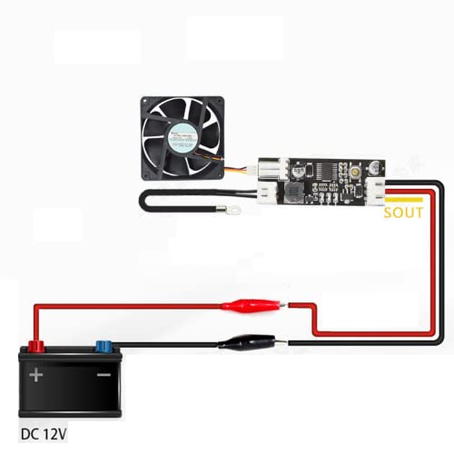 DollaTek 12V DC PWM 2-3 Wire Fan Temperature Control Speed Controller Noise Reduction Module