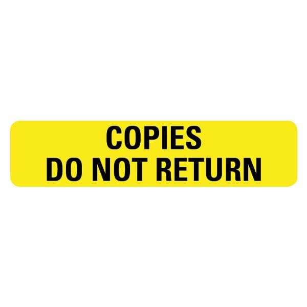Copies DO NOT Return Labels