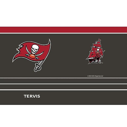 Tervis Traveler NFL Tampa Bay Buccaneers - MVP Triple Insulated Tumbler Travel Cup Keeps Drinks Cold & Hot, 20oz, Stainless Steel Multicolor