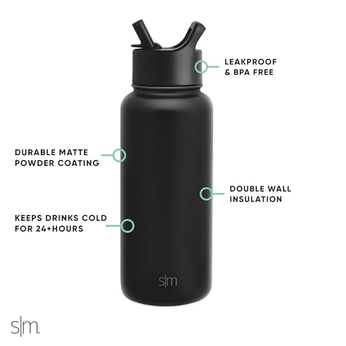 Simple Modern Disney Minnie Mouse Water Bottle with Straw | 32oz 32oz Water Bottle -Disney: Minnie Mouse on Blue