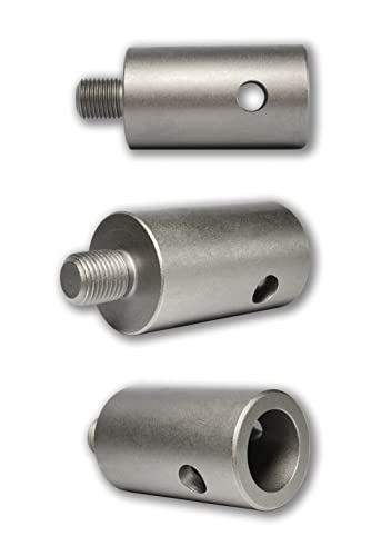 WERHE Auger to 1/2-20UNF Adapter - Heavy Duty Steel for Petrol and Electric Drills - Compatible with External Thread Chuck - Easy to Install | Robust steel, for petrol and electric drills, 6.7 cm long, 20 mm mounting hole, easy installation in seconds...