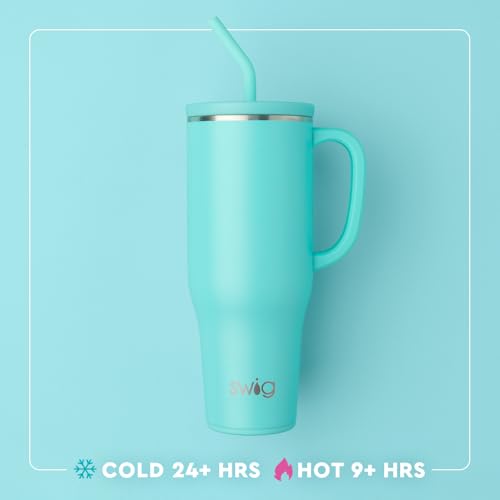 Swig Life 40oz Insulated Mega Mug with Handle & Straw, Boo Crew Mummy 40 Ounces