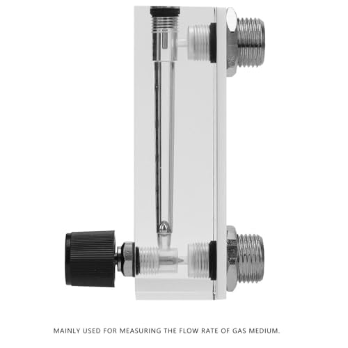 LZM-6T Adjustable Gas Flow Meter Panel Type Flow Meter Instrument Brass Socket / 4 Inch for Oxygen/Air/Gas 2-20LPM / 4-40SCFH