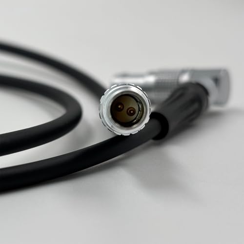 Rotatable Right Angle Lemo-Compatible 0B 2 Pin Male to 2Pin Male Power Cable Suitable for Teradek Bond, SmallHD Monitor, ARRI Alexa, RED DSMC2, Z CAM E2 F6/S6, Transvideo, Preston, 39“ Straight-Right Angle