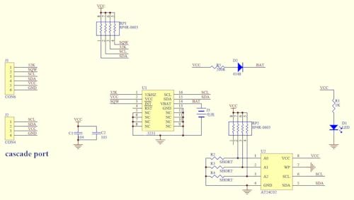 Hailege 5pcs Real Time Clock RTC Module Clock Module Real Time Clock Module IIC RTC Module without Battery