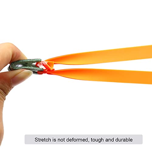 Pack of 12 1.0 mm Slingshot Rubber Replacement Rubber Bands, Red Flat Slingshot Rubber, Slingshot Professional for Hunting, Slingshot Rubber Bands