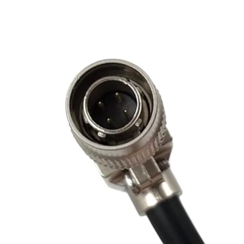 D-Tap to Hirose 4-Pin Male Coiled Power Cable Compatible with Sound Devices 688, 644, 633, Zoom F8/F4, MixPre-10 II, SmallHD AC7, DP7 Monitors, V-Mount & Gold Battery Mount Power Adapter, 31”