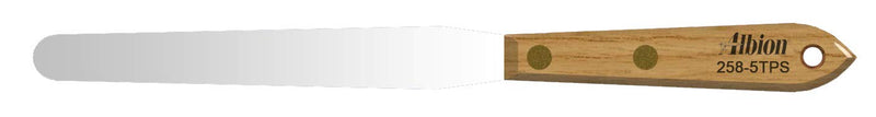 Albion Engineering Company 258-5TPS Classic Tapered Spatula, Stainless Steel, Hardwood Handle, 1/2" Wide Tapered Tip x 5" Long Blade Tapered Blade