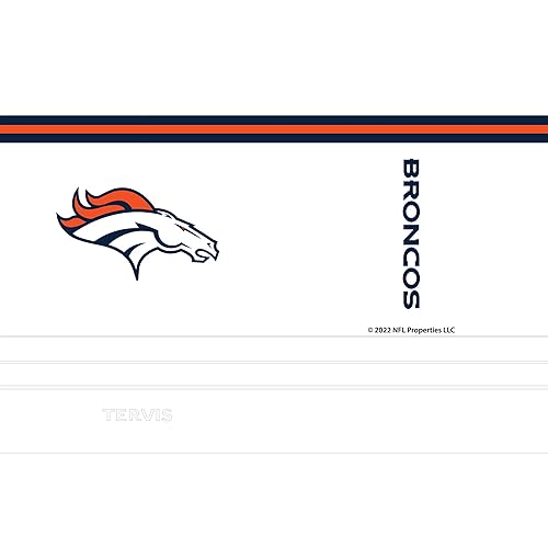 Tervis Traveler NFL Denver Broncos - Arctic Triple Insulated Tumbler Travel Cup Keeps Drinks Cold & Hot, 20oz, Stainless Steel Multicolor