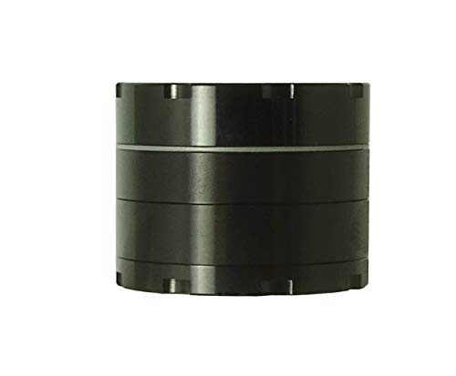 Headchef Razor, 4 Piece Grinder, Metal Herb Grinder with Sifter Scraper (Black, 40mm)