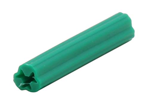 [Australia - AusPower] - CRL 1/4" Hole 1-1/2" Length 10-12 Screw Expanding Plastic Screw Anchors - Package of 100 1-1/2" Green 
