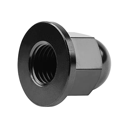Wanyifa black titanium M10 dome head acorn lug nut viewed from above