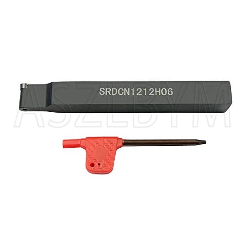 11pcs RCMT060204 MO Indexable Carbide Milling Inserts Blade Milling Cutter with 1/2"/12mm SRDCN1212H06 Indexable Carbide Milling Tool Holder Metal Lathe Cutting Tools