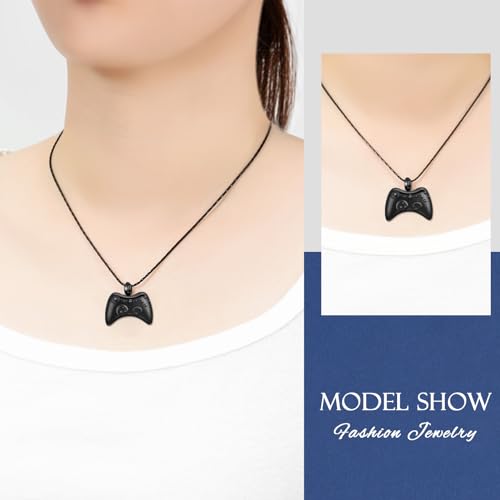 constantlife Cremation Jewelry for Ashes Stainless Steel Gamepad Urn Necklace Keepsake Game Controller Pendant Memorial Gift for Men Boy Black