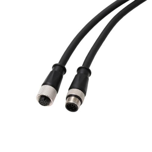 M12 Aviation Connector Extension Cable, A-Coded 12 Pin Male to Female for DJI Livox Mid-360 Mid-70 Avia Tele LiDAR Sensor 3m 3 m