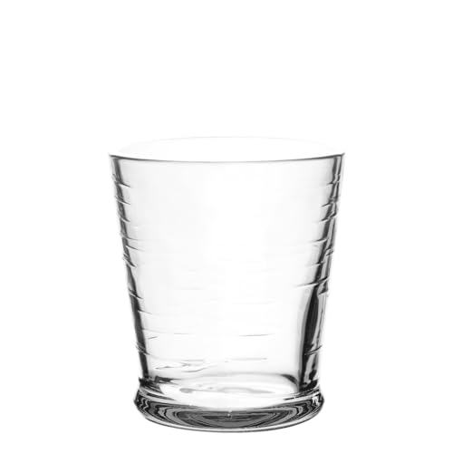 Abode Homewares Cordoba 16 oz Durable Acrylic Double Old Fashioned Glasses, Shatter-Resistant and Dishwasher-Safe Outdoor/Indoor Drinkware, Ideal for Scotch, Bourbon, Cocktails - Clear - Set of 6 Tumbler/Double Old Fashioned