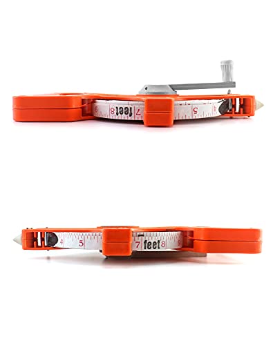 QWORK Fibreglass Tape Measure 50 m / 165 FT, Double-Sided