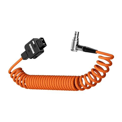 ZGCINE DT-LM D-Tap to LM 2-Pin Male Coiled Power Cable for RED/for ARRI