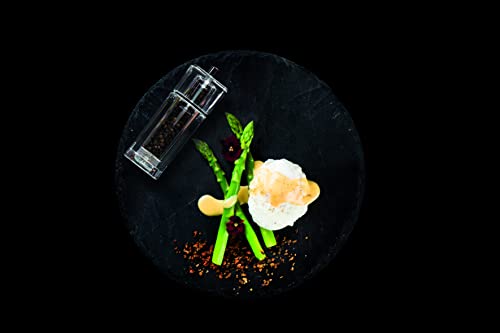 Cole & Mason H33502P Cube Clear Salt Mill, Precision+, Acrylic, 145 mm, Single, Includes 1 x Salt Grinder
