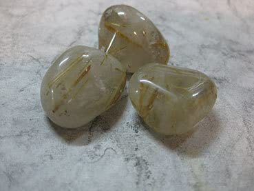 Pachamama Essentials Rutilated Quartz Tumbled - Healing Stone - Crystal Healing 20-25mm (5) 5