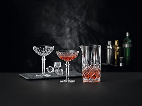 Nachtmann Noblesse Collection Cocktail Coupe Glasses, set of 2, Clear Crystal Glass with Stem, Perfect for Drinking Champagne, Sweet Wine, Martini, and Cosmopolitan, dishwasher safe