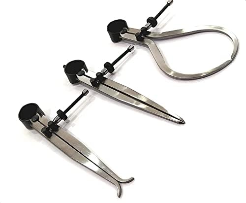 [Australia - AusPower] - Buyohlic Spring Inside Outside Divider Caliper Set of 3 Pieces 6" inch 150 mm Measuring Tool 