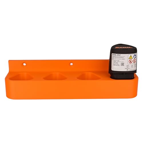 Wall Mount Suitable for 4 Stihl AS 2 Batteries Holder Battery Holder Battery Holder Accessory (Orange) Orange