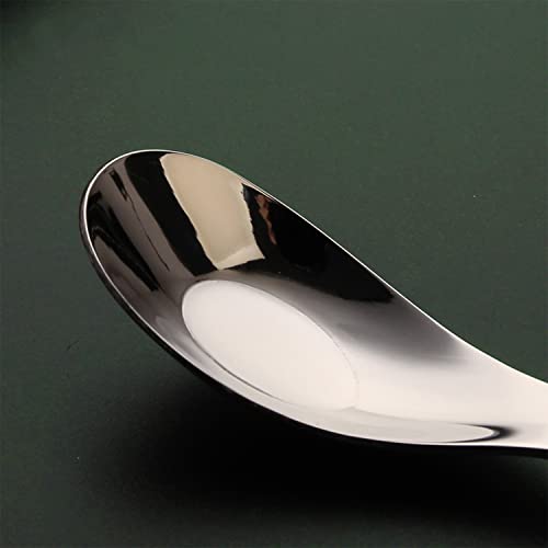 OULIGET Thick Heavy weight Dinner Soup Spoons,Stainless Steel Tablespoons,Chinese Silver Spoon,Heavy Duty Asian Thick Long Handle Spoons,7.1 inches,Set of 8 7×1.4