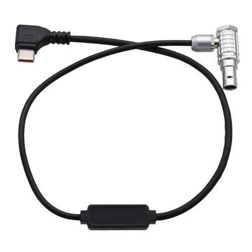 Record Control Cable for Komodo X Camera and DJI RS2 RS3 RS 4 Pro Gimbal, Focus Pro Grip, USB-C to 9-pin Right Angle, 30cm